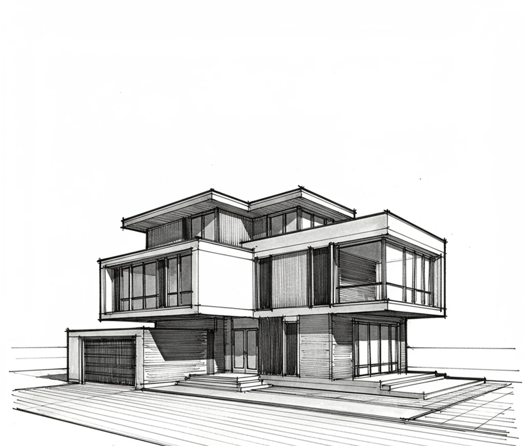 Expert custom home builder analyzing a digital BIM model to optimize structural load distribution and thermal efficiency.
